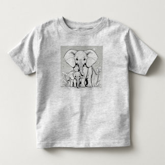 Elephants mother and baby Design T-Shir Toddler T-Shirt