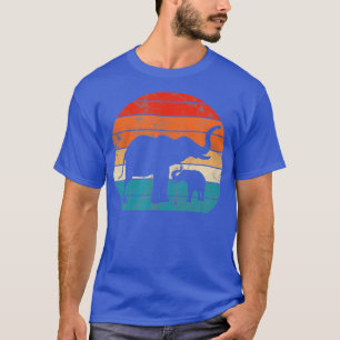 Elephants Mother and Baby Elephant Zookeeper Vinta T-Shirt