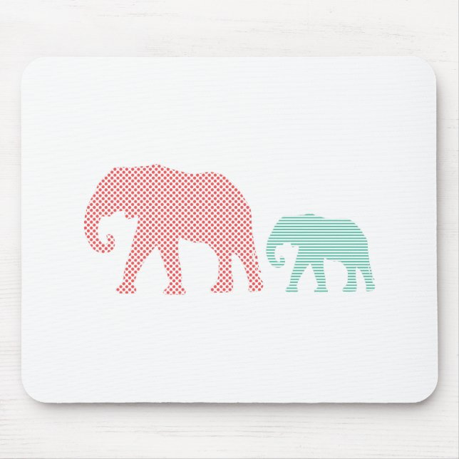 Elephants Mouse Mat (Front)