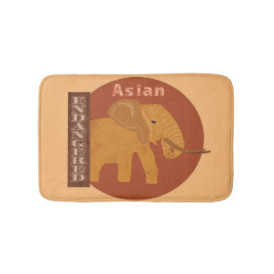 Elephants Need Our Help Bath Mat