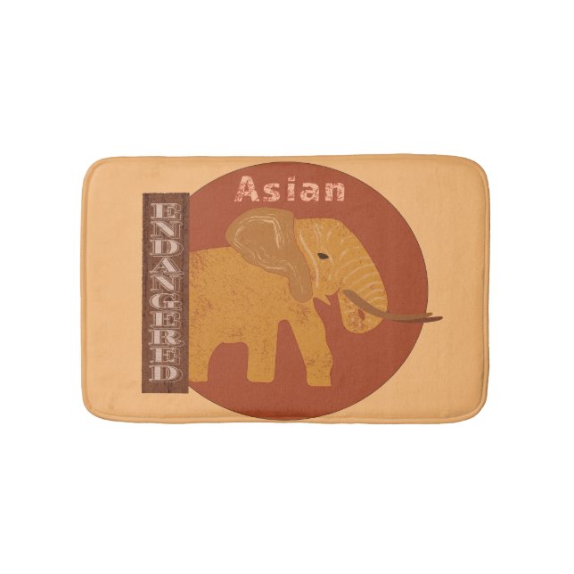 Elephants Need Our Help Bath Mat (Front)