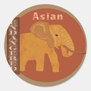 Elephants Need Our Help Classic Round Sticker