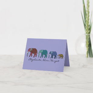 Elephants Never Forget Birthday Cards