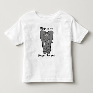 Elephants Never Forget - Customised Toddler T-Shirt