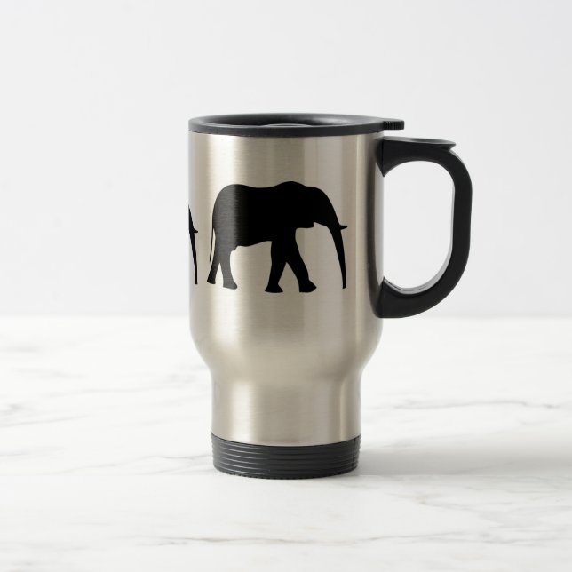 Elephants on parade travel mug (Right)