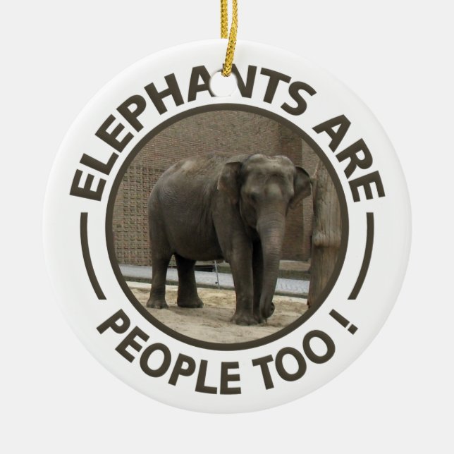 ELEPHANTS ornament - customize (Front)
