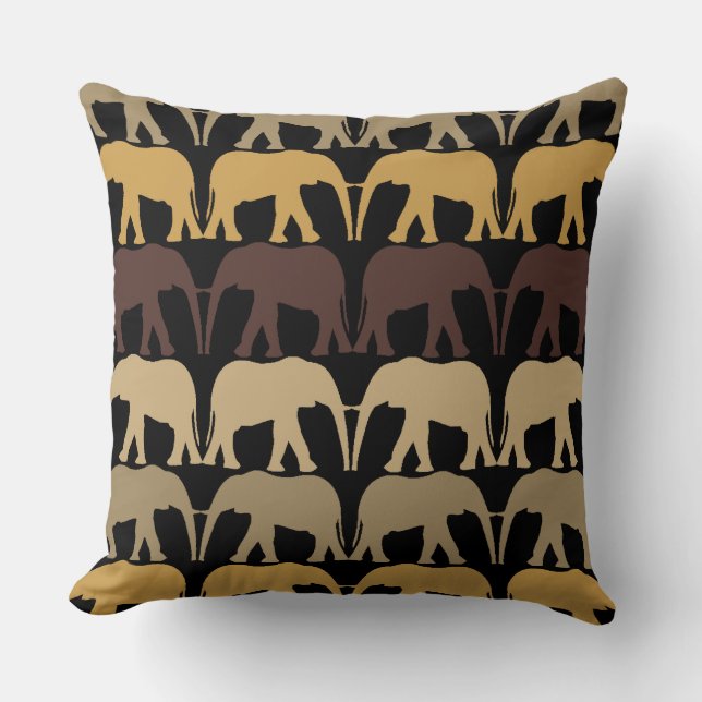 Elephants Pattern Cushion (Front)