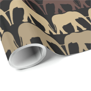 Elephants Pattern Wrapping Paper