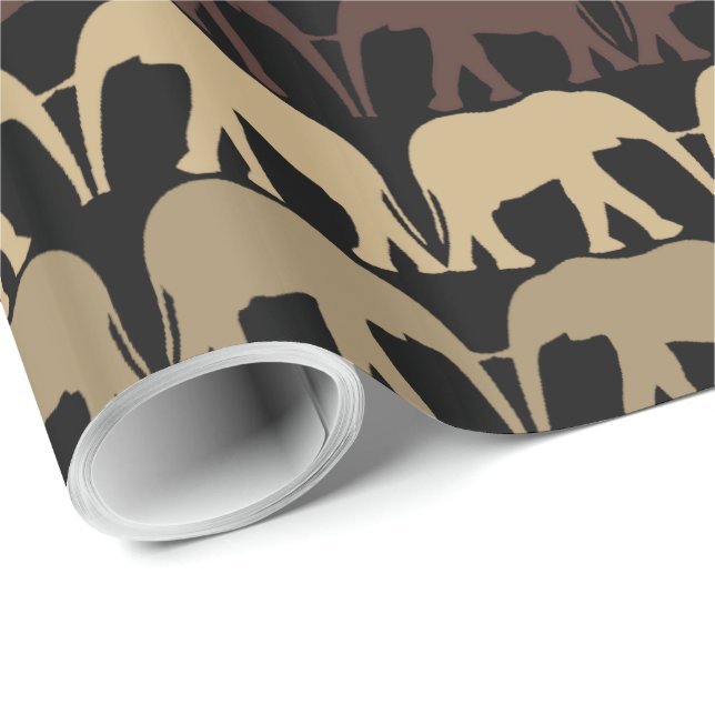 Elephants Pattern Wrapping Paper (Roll Corner)