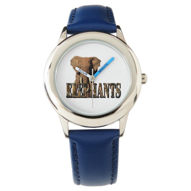 Elephants Picture Logo made from Elephants, Watch (Front)