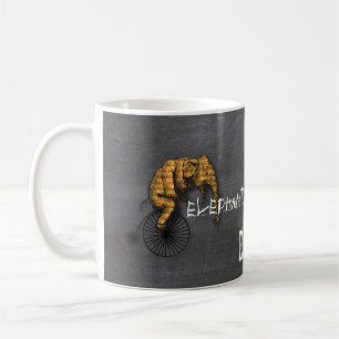 Elephants Plus Bikes Equal YIKES! Coffee Mug