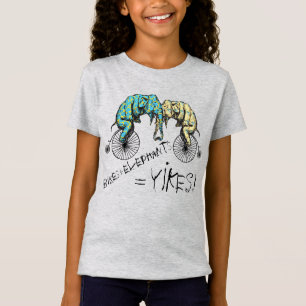 Elephants Plus Bikes Equal YIKES! T-Shirt