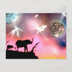 Elephants Postcard