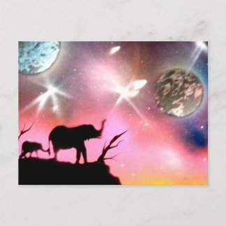 Elephants Postcard