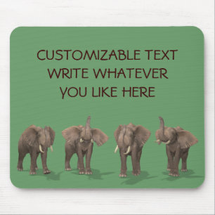 Elephants Quartet Mouse Mat