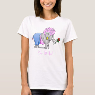 Elephant's red rose for Valentine's Day T-Shirt