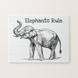 Elephants Rule Jigsaw Puzzle