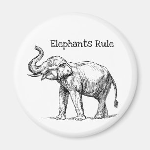 Elephants Rule Magnet