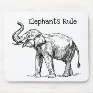 Elephants Rule  Mouse Mat