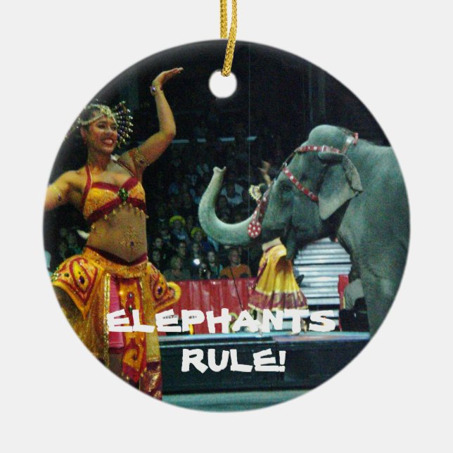 ELEPHANTS  RULE! ornament (Front)