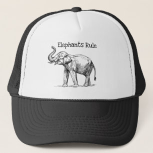 Elephants Rule Trucker Hat