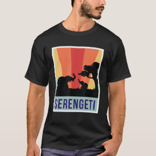 Elephants Safari National Park Serengeti Souvenir  T-Shirt