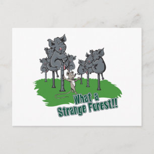 elephants scared of mouse funny forest vector cart postcard