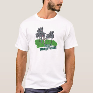 elephants scared of mouse funny forest vector cart T-Shirt