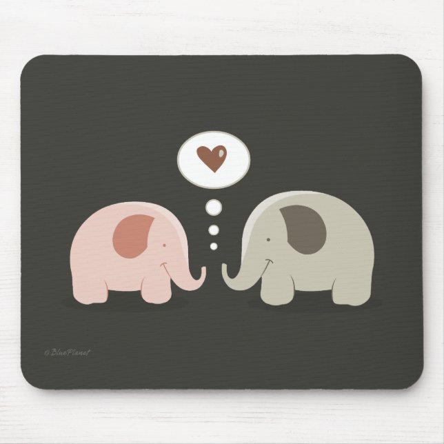 Elephants Soul Mates mousepad (Front)