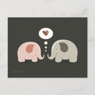 Elephants Soul Mates Postcard
