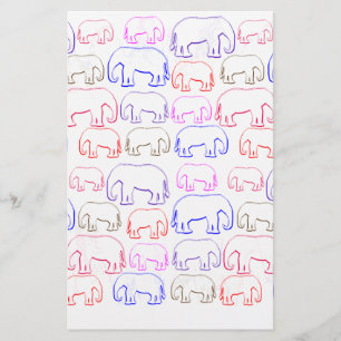 elephants stationery