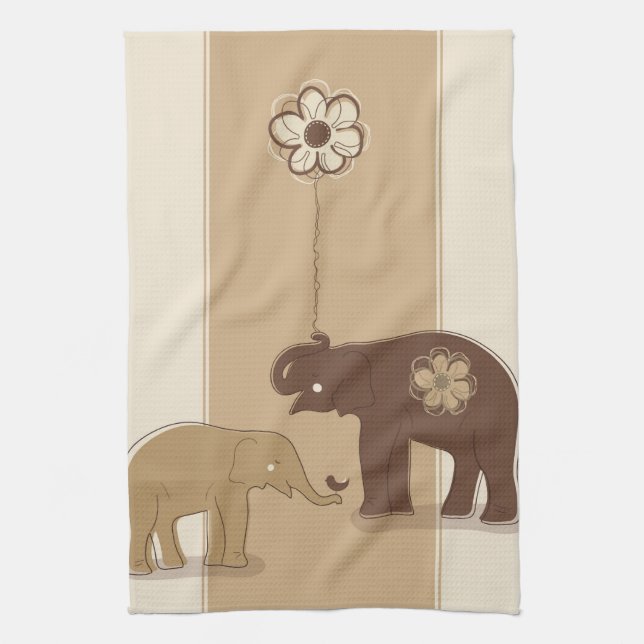 Elephants Tea Towel (Vertical)