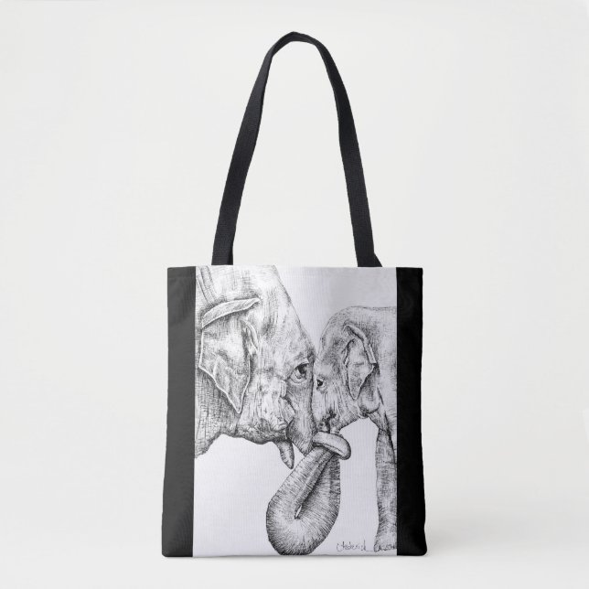 Elephants Tote Bag (Front)