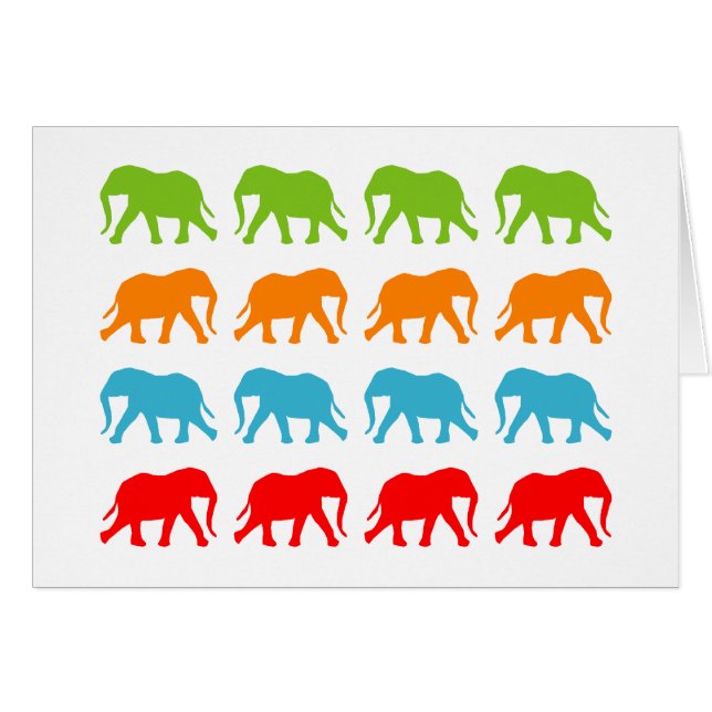 Elephants Walking Pattern (Front Horizontal)
