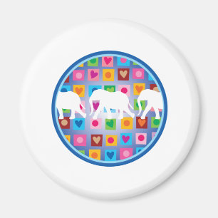 Elephants with Hearts Magnet