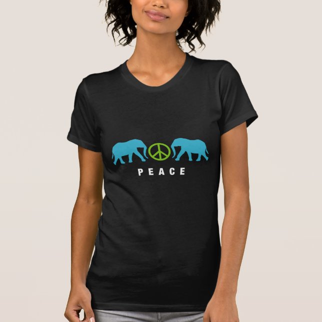 Elephants with Peace T-Shirt (Front)