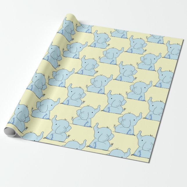 Elephants Wrapping Paper (Unrolled)