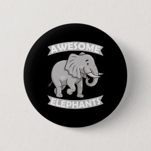 Elephants Zoo Circus Elephant Conservative 6 Cm Round Badge