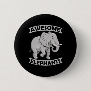 Elephants Zoo Circus Fun Elephant Conservative 6 Cm Round Badge