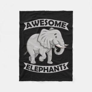 Elephants Zoo Circus Fun Elephant Conservative Fleece Blanket