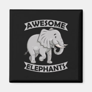 Elephants Zoo Circus Fun Elephant Conservative Magnet