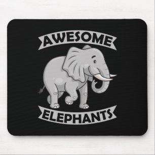 Elephants Zoo Circus Fun Elephant Conservative  Mouse Mat