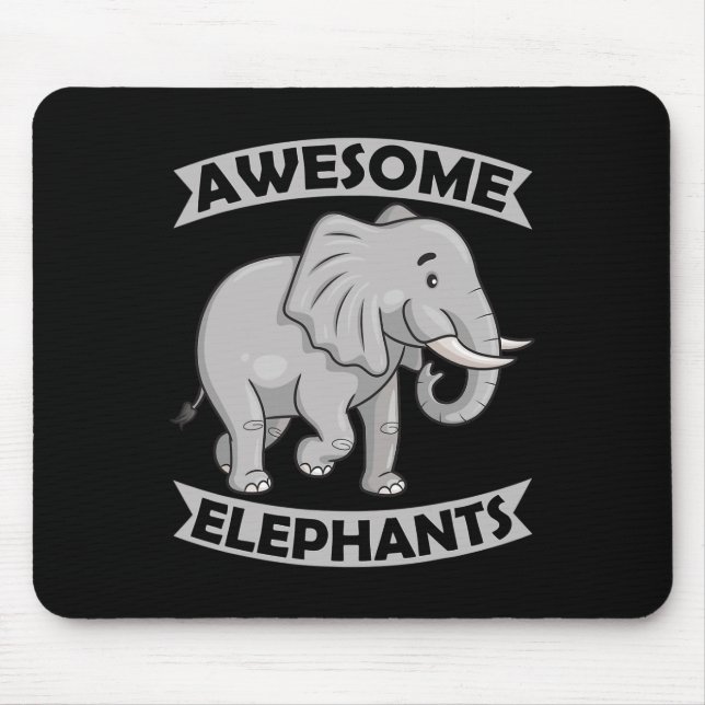 Elephants Zoo Circus Fun Elephant Conservative  Mouse Mat (Front)