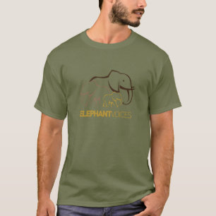 ElephantVoices Logo Tee (Fatigue Green)