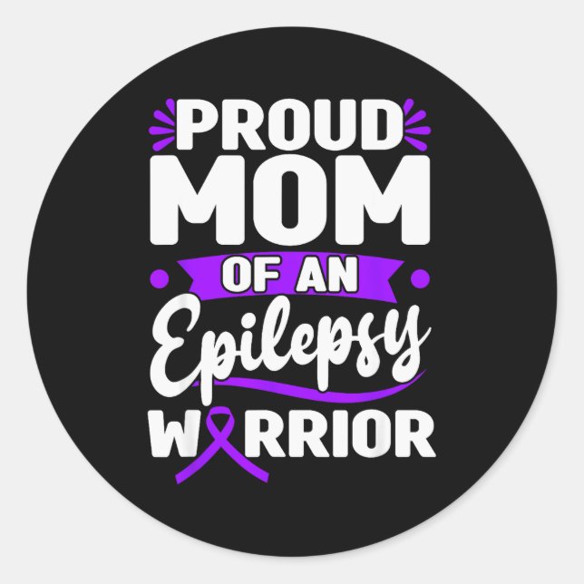Elepsy Suprt Warrior Elepsy Awareness Month For Wo Classic Round Sticker (Front)