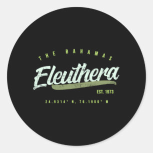 Eleuthera Bahamas Classic Round Sticker