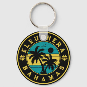 Eleuthera Island Bahamas Palm Tree Souvenirs Key Ring
