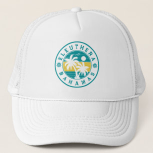 Eleuthera Island Bahamas Palm Tree Souvenirs Trucker Hat