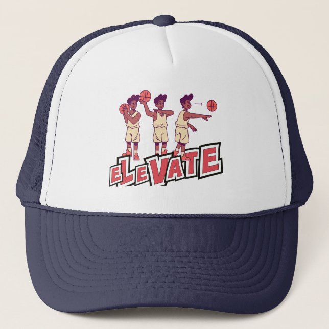 Elevate Basketball Trucker Hat (Front)