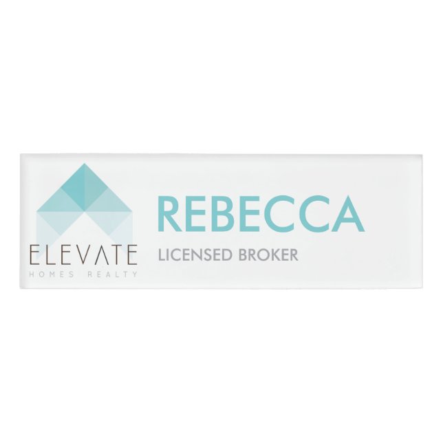 Elevate Homes Realty customisable name tag (Front)